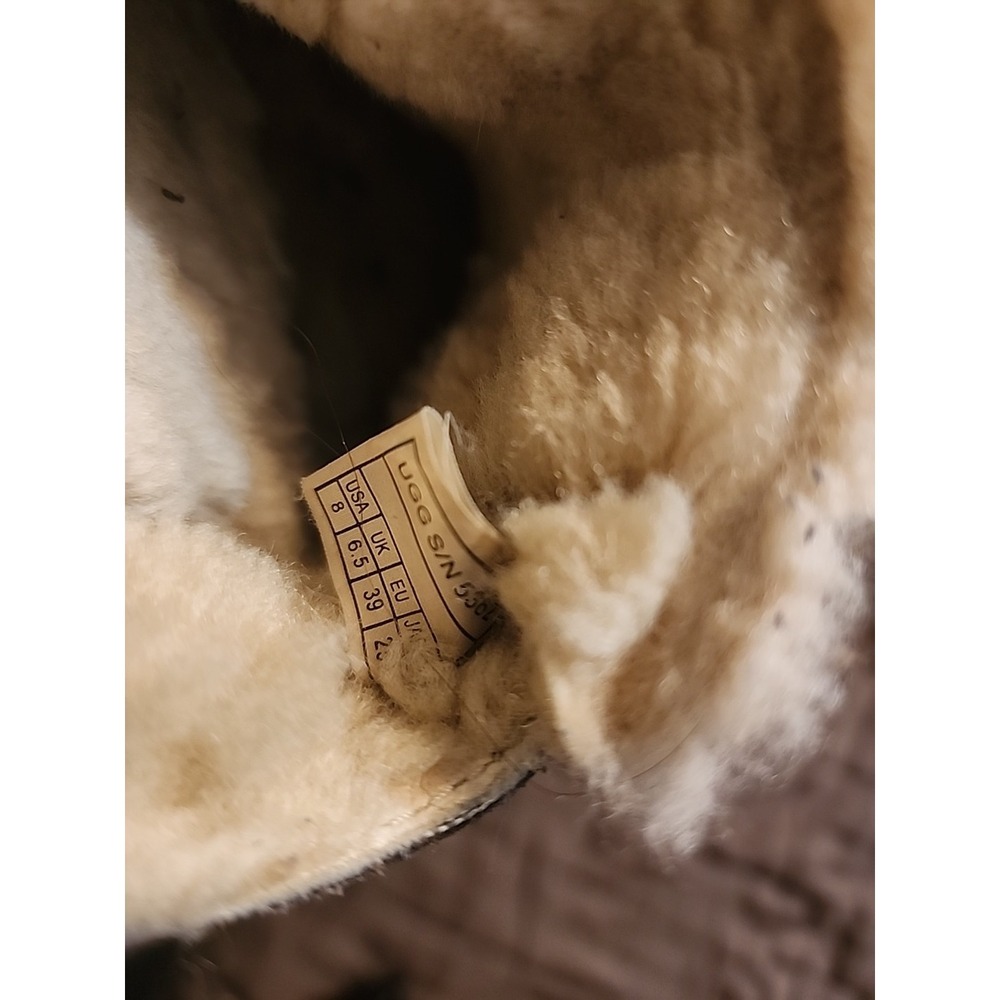 UGG Brown Leather Slippers- size 8 - Picture 7 of 7